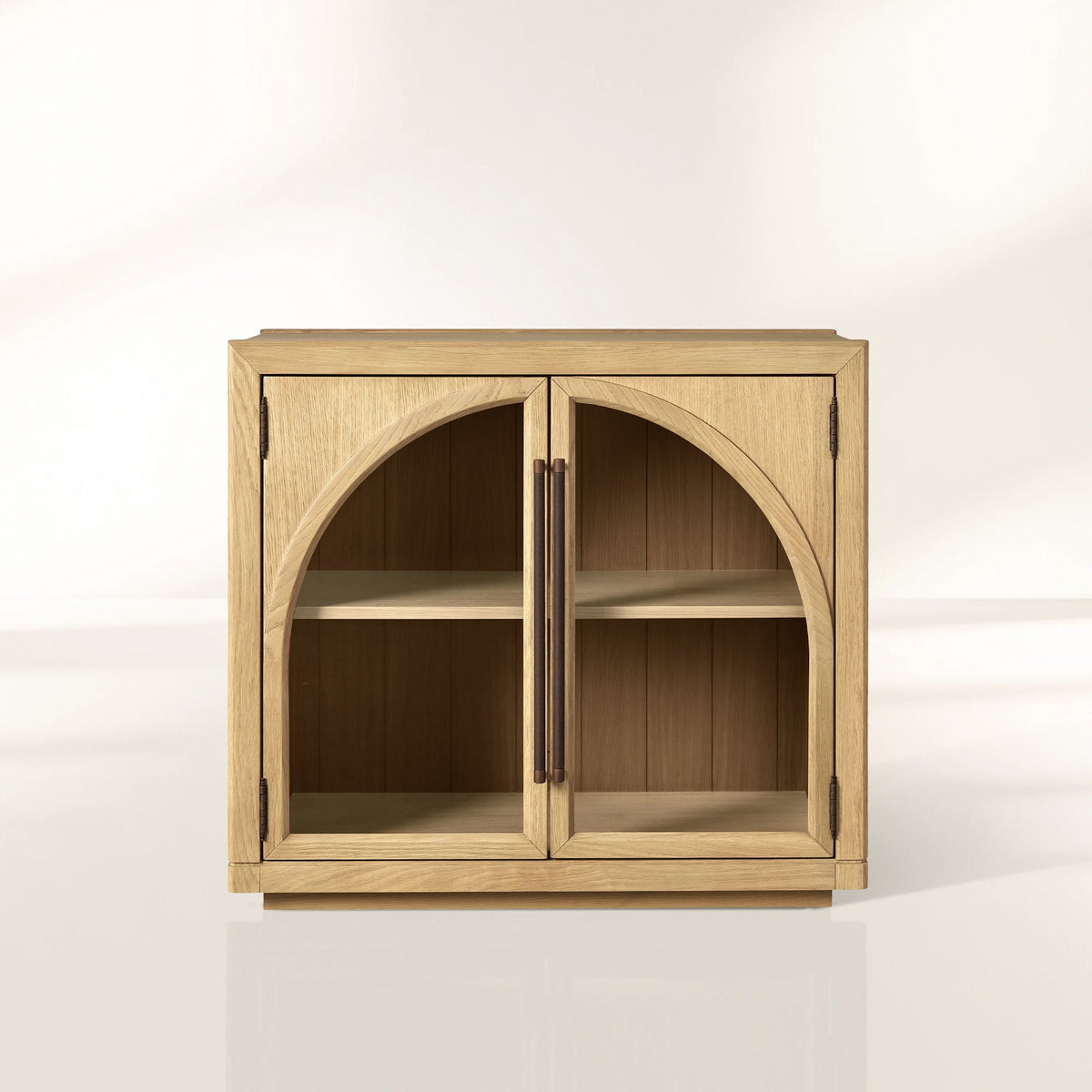 Hattie 16th-Century Sideboards Oak Wood Entrance Cabinets Arched Design Storage Buffet Cabinets