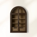 Hattie Mid-Century Wall Mounted Storage Cabinet with Arched Drawers