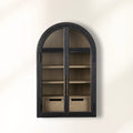 Hattie Mid-Century Wall Mounted Storage Cabinet with Arched Drawers