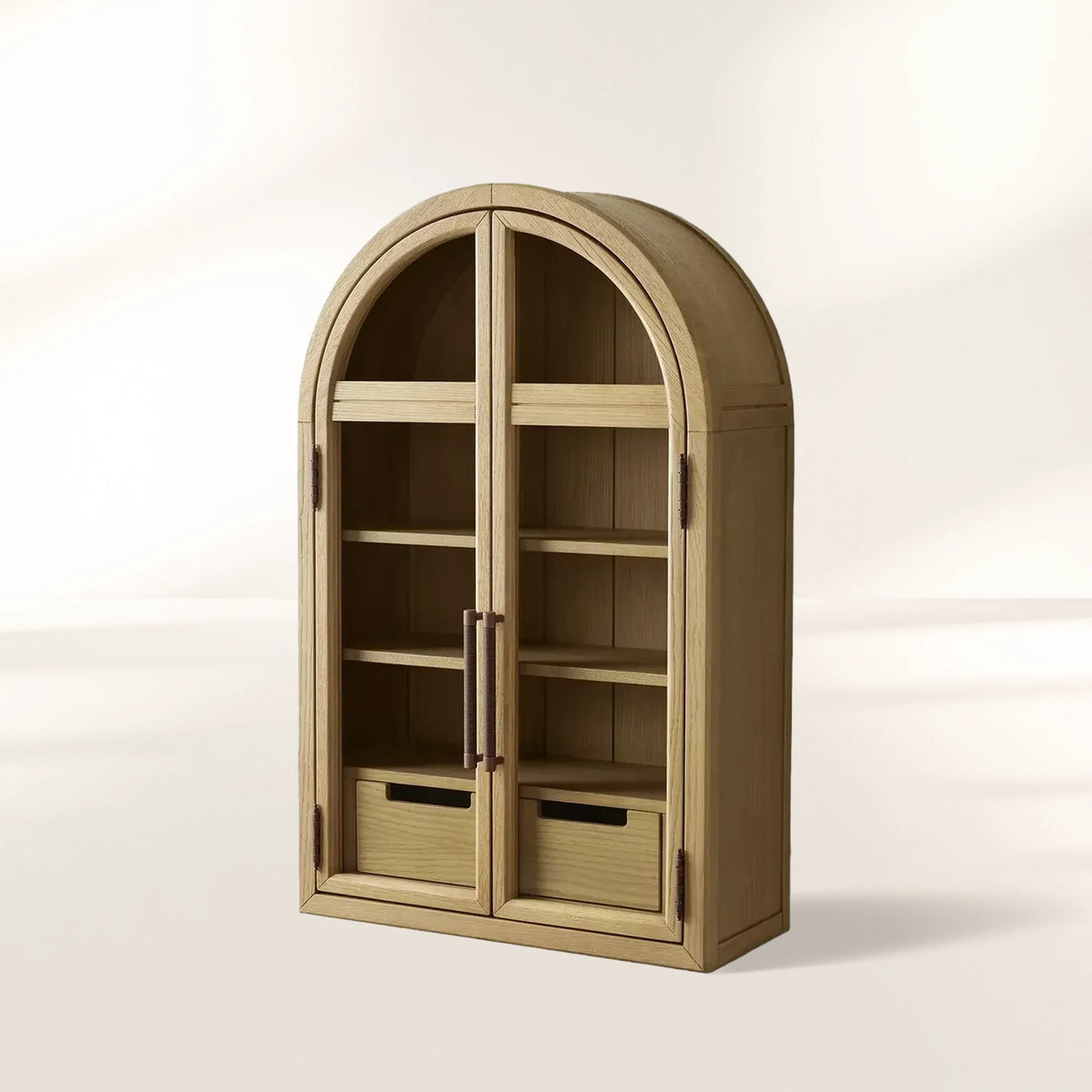 Hattie Mid-Century Wall Mounted Storage Cabinet with Arched Drawers