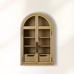 Hattie Mid-Century Wall Mounted Storage Cabinet with Arched Drawers