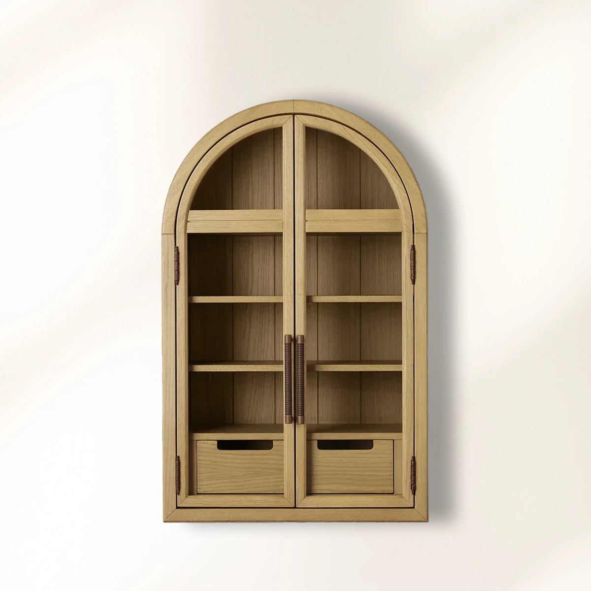 Hattie Mid-Century Wall Mounted Storage Cabinet with Arched Drawers