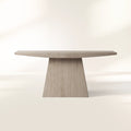 Ilaria Stone Entrance Console Table with Light Travertine Hallway Entryway Table Natural Style
