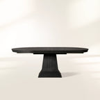 Leighton Extension Dining Table Wood Round Rural Dining Table with Leaves