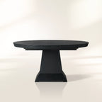 Leighton Extension Dining Table Wood Round Rural Dining Table with Leaves