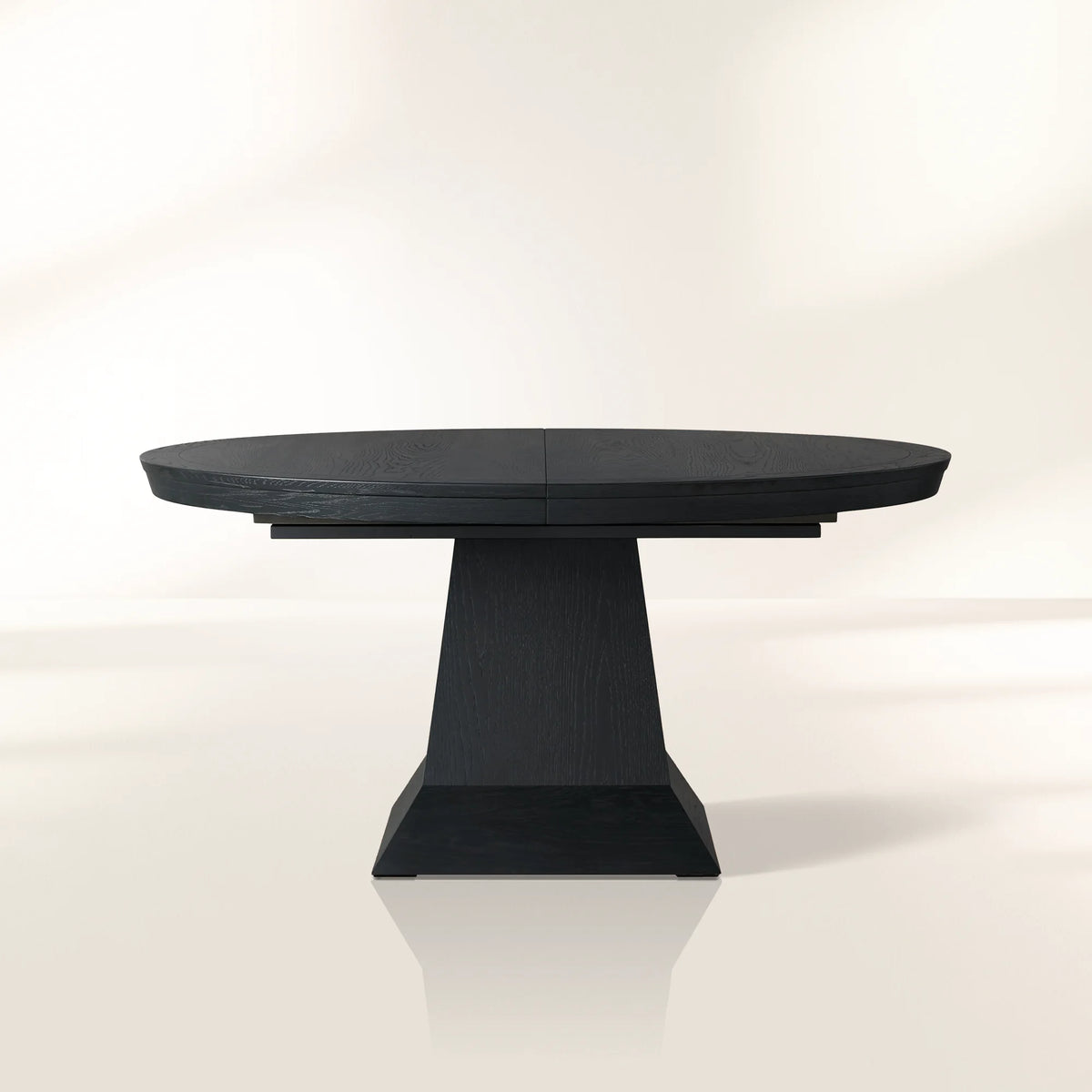 Leighton Extension Dining Table Wood Round Rural Dining Table with Leaves