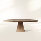 Leighton Extension Dining Table Wood Round Rural Dining Table with Leaves