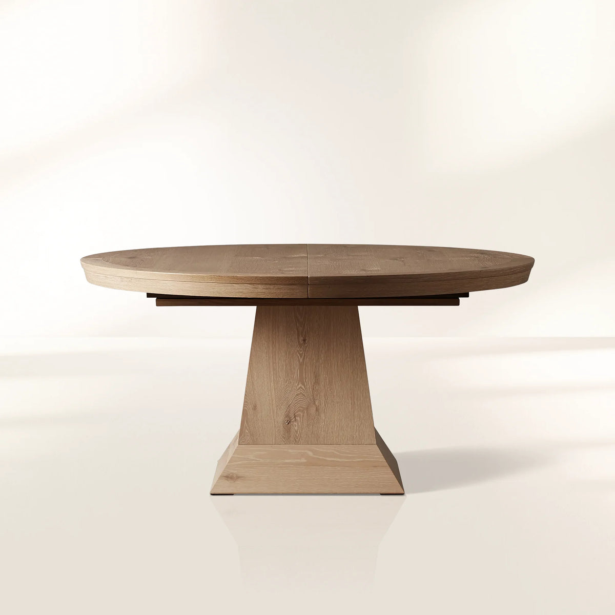 Leighton Extension Dining Table Wood Round Rural Dining Table with Leaves