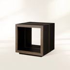 Mihaela Solid Wood Square End Table Handcrafted Romanian Artisan Accent Side Table