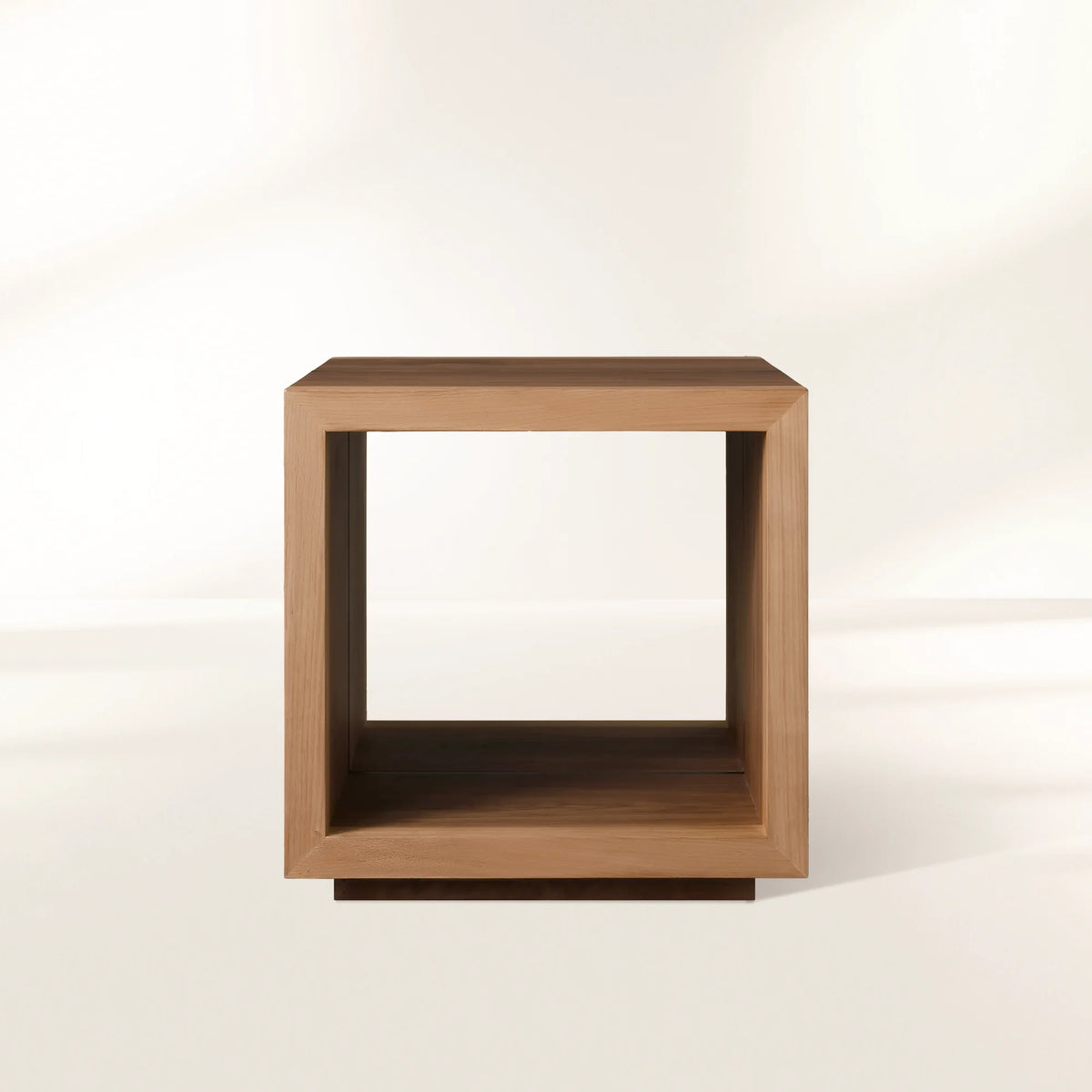 Mihaela Solid Wood Square End Table Handcrafted Romanian Artisan Accent Side Table