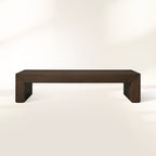 Table basse rectangulaire Sullivan cascade en bois de chêne massif, table à thé centrale de style rustique, table basse de cocktail.