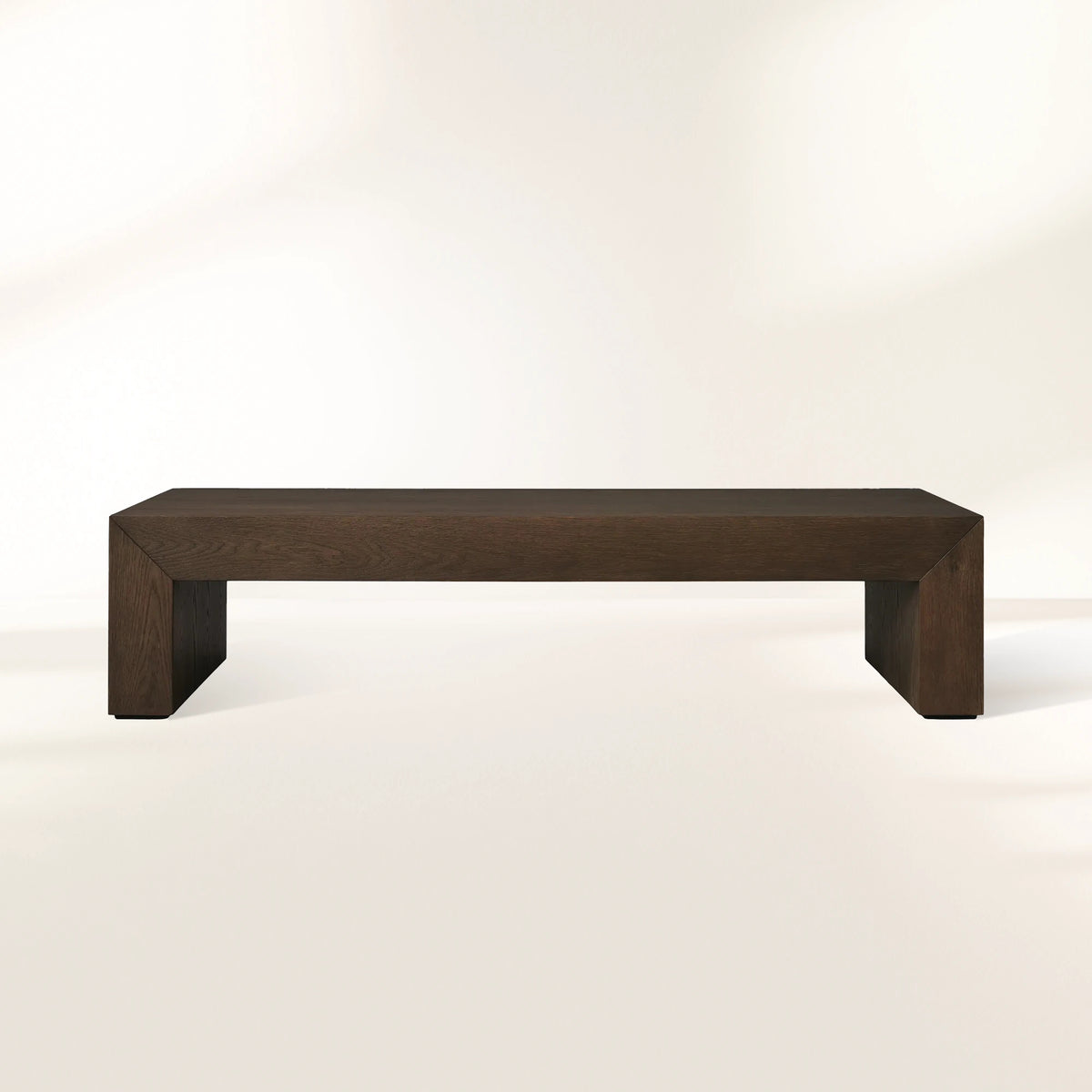 Table basse rectangulaire Sullivan cascade en bois de chêne massif, table à thé centrale de style rustique, table basse de cocktail.