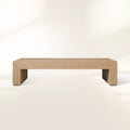 Table basse rectangulaire Sullivan cascade en bois de chêne massif, table à thé centrale de style rustique, table basse de cocktail.