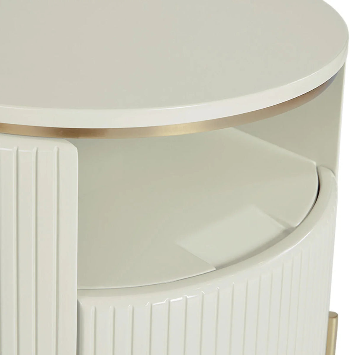 Table de chevet Panoso en bois avec base en acier doré, table de nuit de luxe