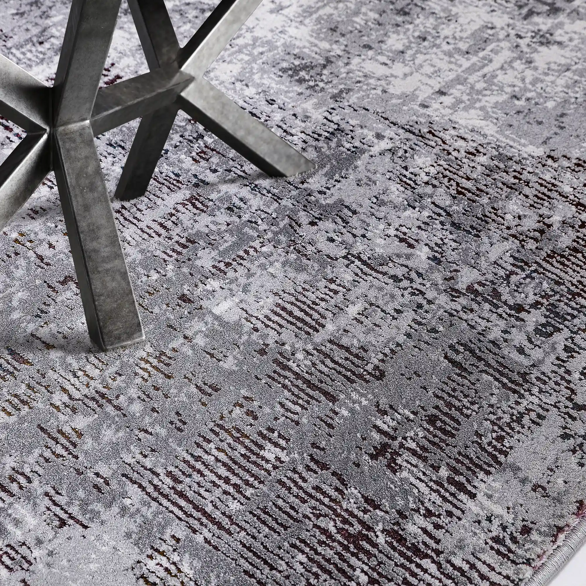 Torino Disrupted Linear Texture Abstract Neutral Area Rug Modern Disrupted Linear Abstract Style Carpet