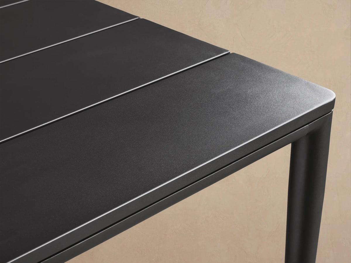 Surrey Modern Black Rectangular Outdoor Dining Table for Patio