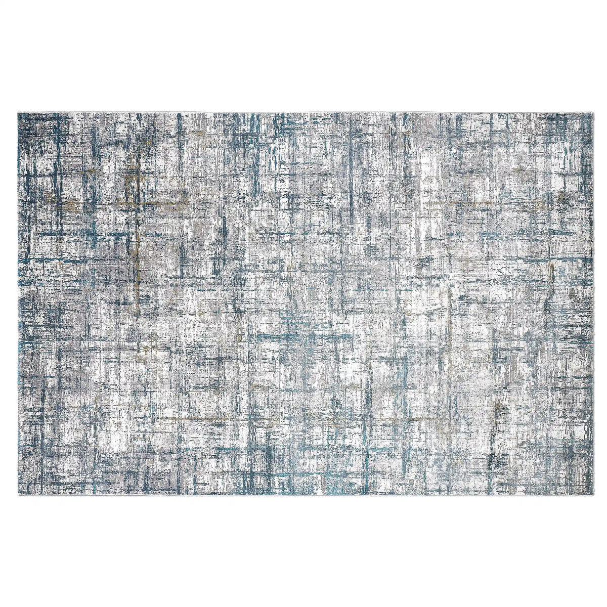 Tapis Abstraction Géométrique Torino - Grille Entrelacée, Neutre, Texture Discrète, Style Minimaliste Moderne