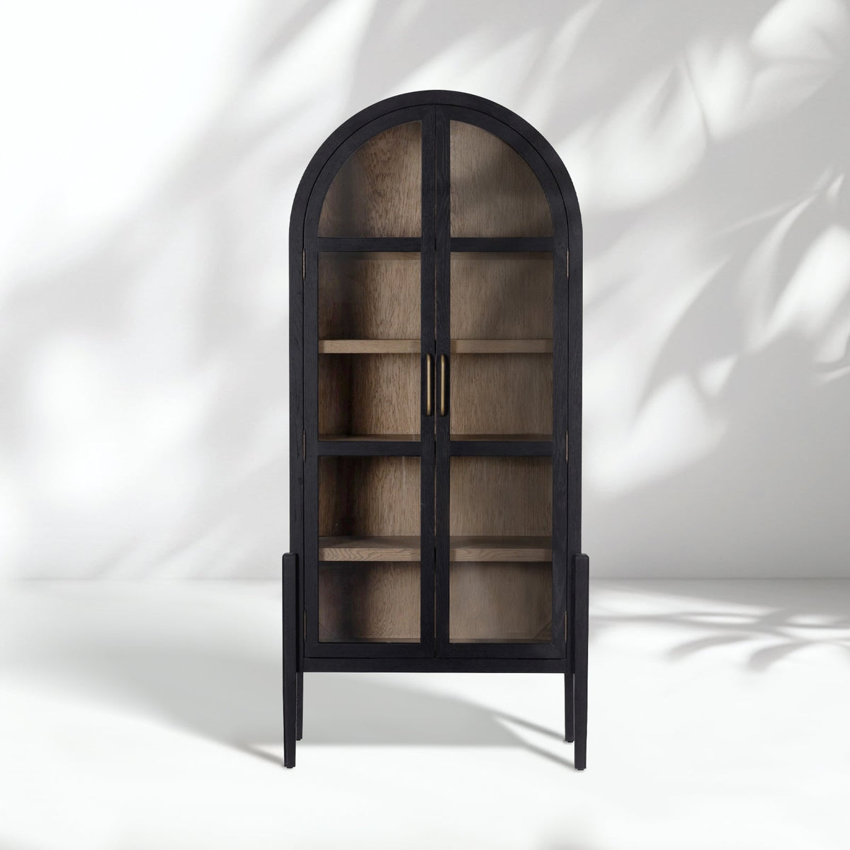 Hattie Open Bookcase Glass Door Tall Display Cabinets Wood File Cabinets Dining Sideboards