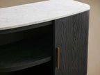 Danny Marble Top Buffet Sideboards Oak Wood Entrance Cabinet