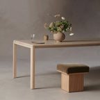 Ford Ash Wood Rectangle Dining Table Modern Rural Parsons Style