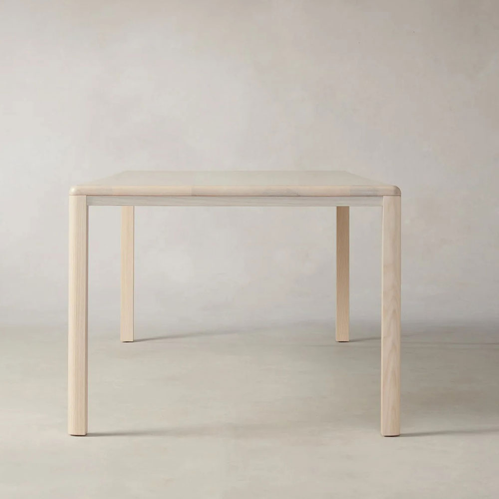 Ford Ash Wood Rectangle Dining Table Modern Rural Parsons Style