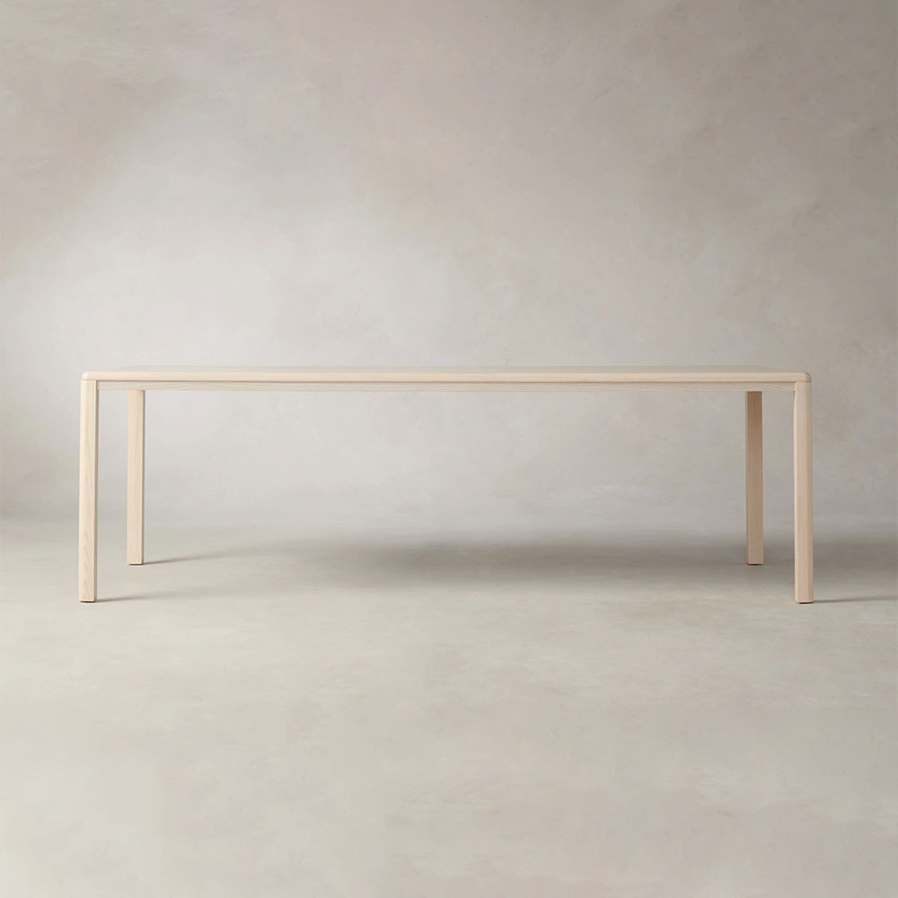 Ford Ash Wood Rectangle Dining Table Modern Rural Parsons Style