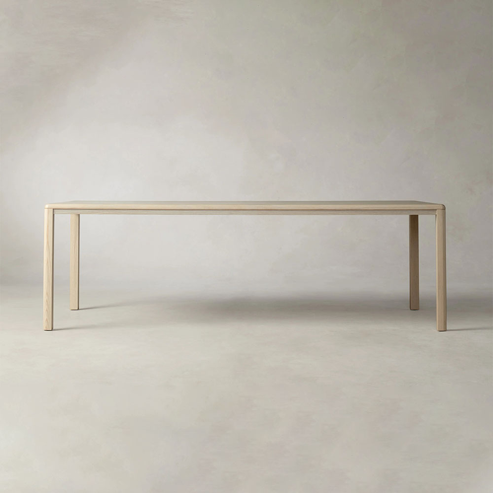 Ford Ash Wood Rectangle Dining Table Modern Rural Parsons Style