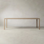 Ford Ash Wood Rectangle Dining Table Modern Rural Parsons Style