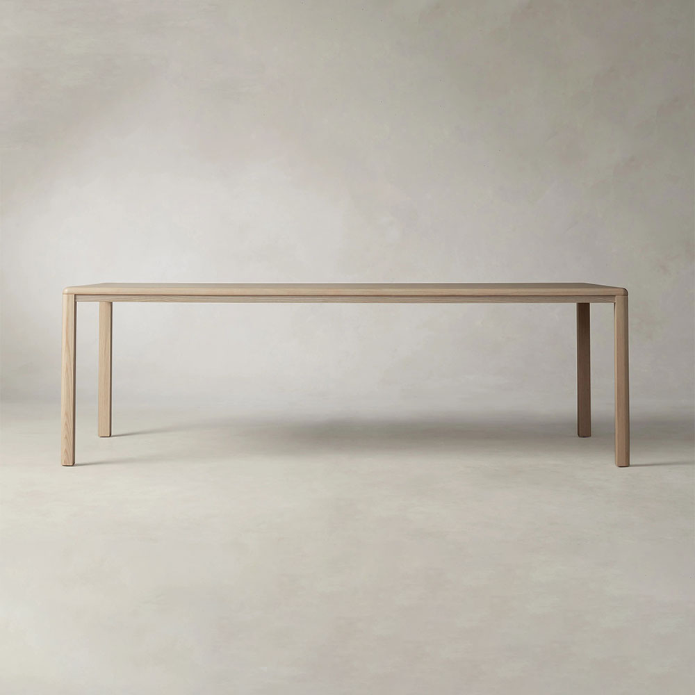 Ford Ash Wood Rectangle Dining Table Modern Rural Parsons Style