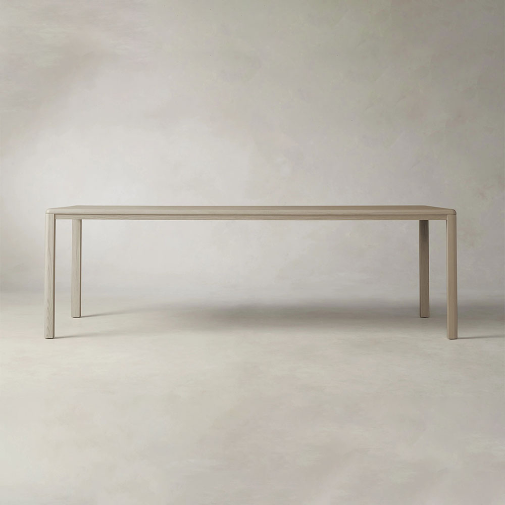 Ford Ash Wood Rectangle Dining Table Modern Rural Parsons Style