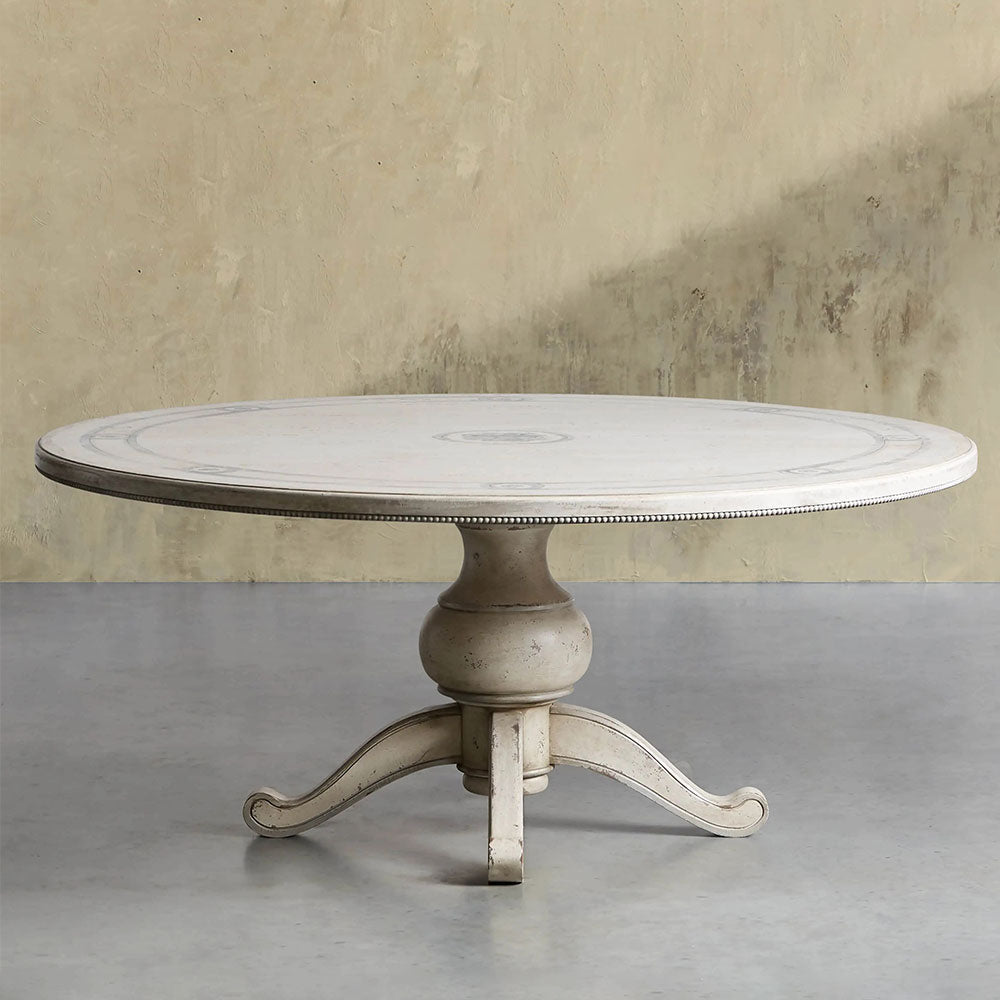 Girardi Margherita Bell'Arte Runder Esstisch aus Holz, Antik, Vintage, Gebrauchtmöbel