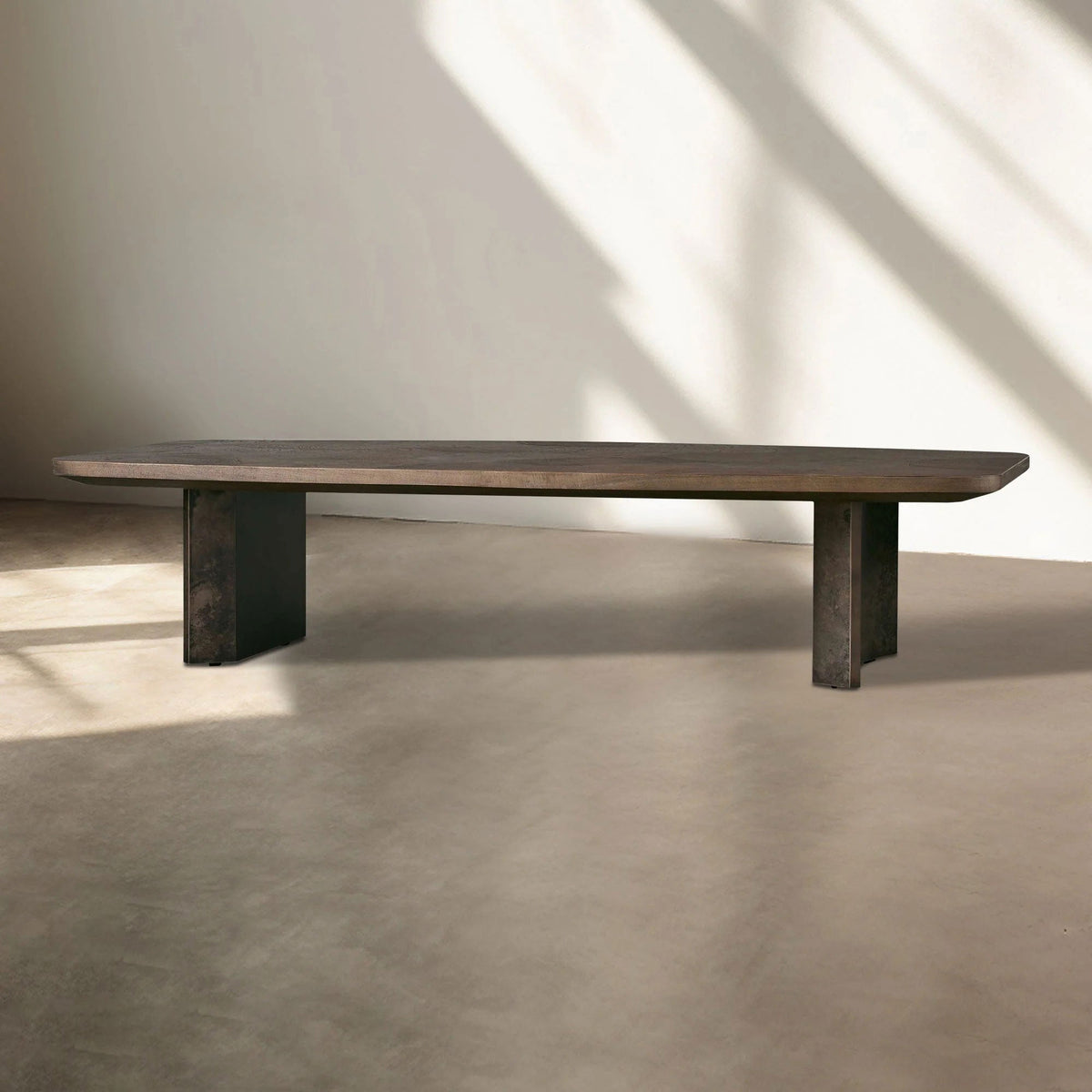 Pola Wood Coffee Table Wabi-Sabi Philosophy Living Room Center Tea Table with Ash Wood