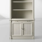 Athens Wood Modular Bookcase Old-world Vintage Living Room Tall Cabinet