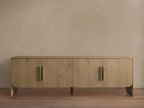 Meuble TV Felton en chêne, meuble d'appoint, buffet en bois
