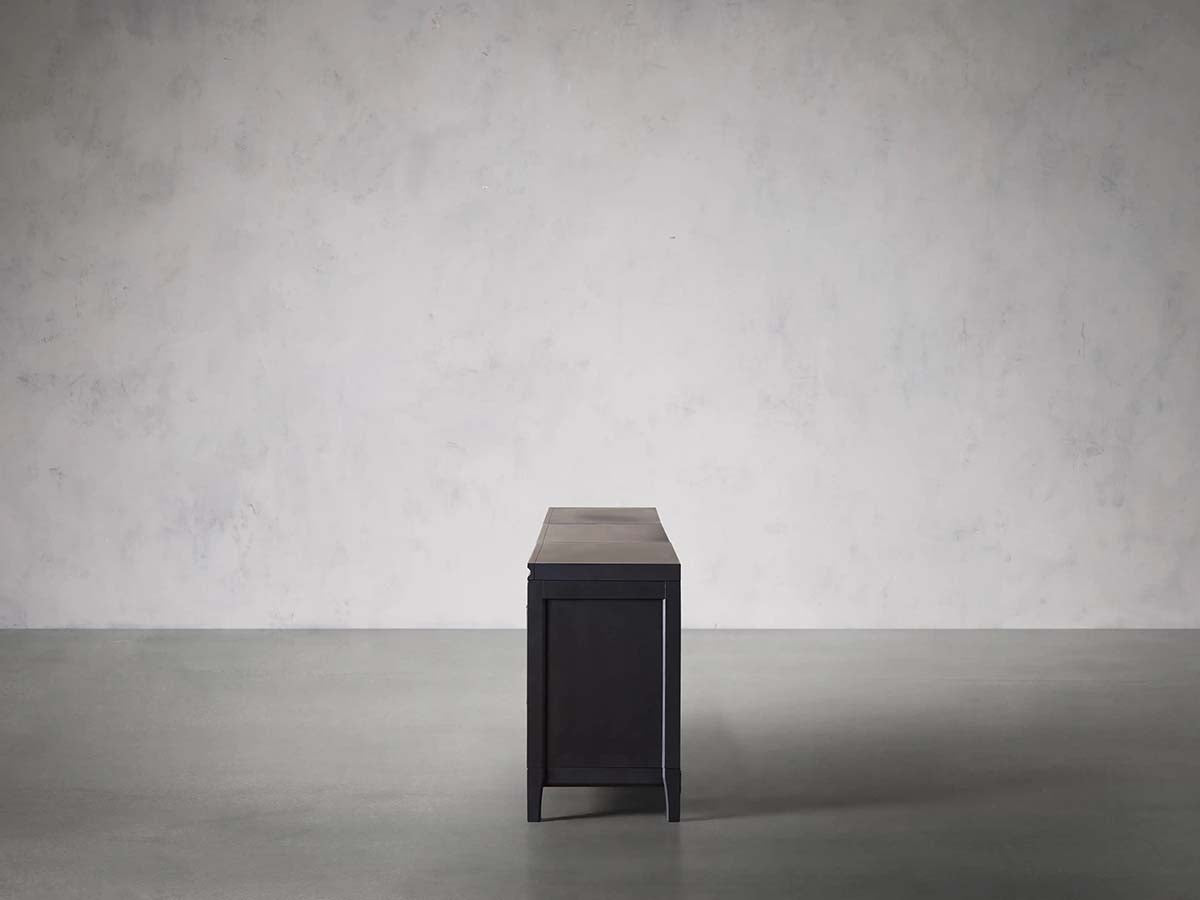Meuble TV modulaire Rowan avec porte vitrée, buffet en acajou, meuble de rangement pour télévision en bois