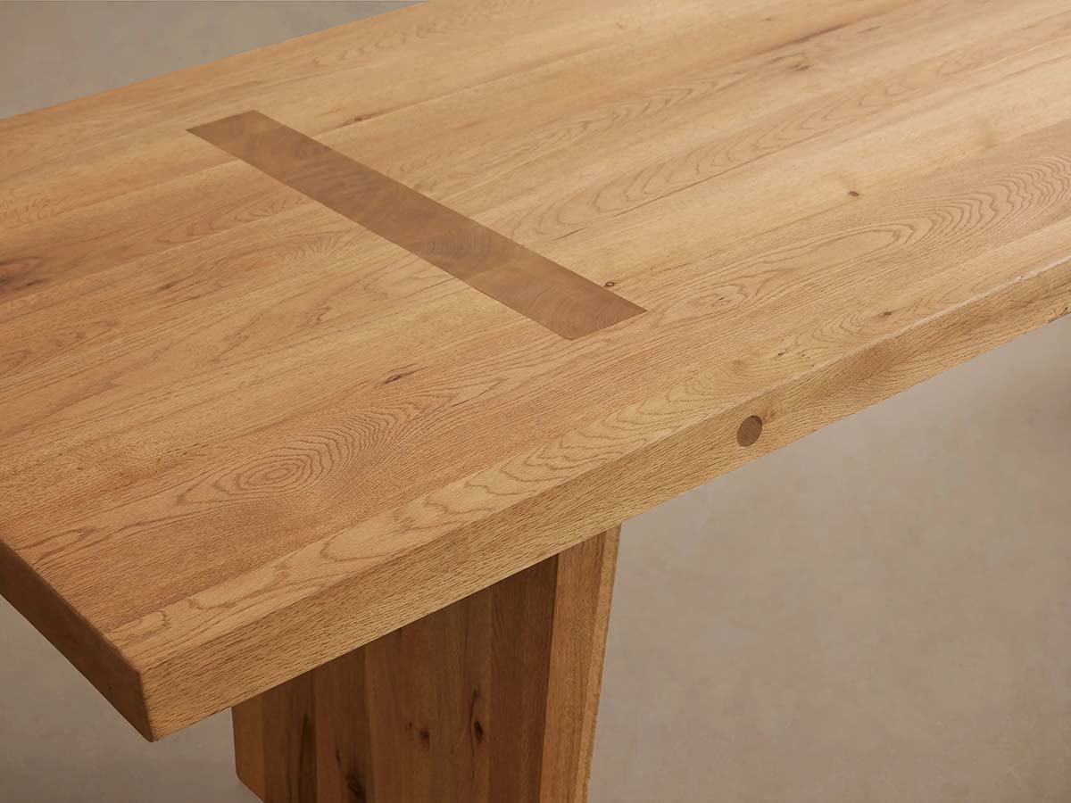 Panta Rectangle Dining Table with Romanian Oak Wood