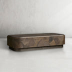 Table Basse Rectangulaire Pola en Bois, Style Wabi-Sabi, pour Salon