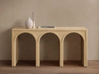 Hattie Solid Oak Entrance Console Table Country Style Entryway Table