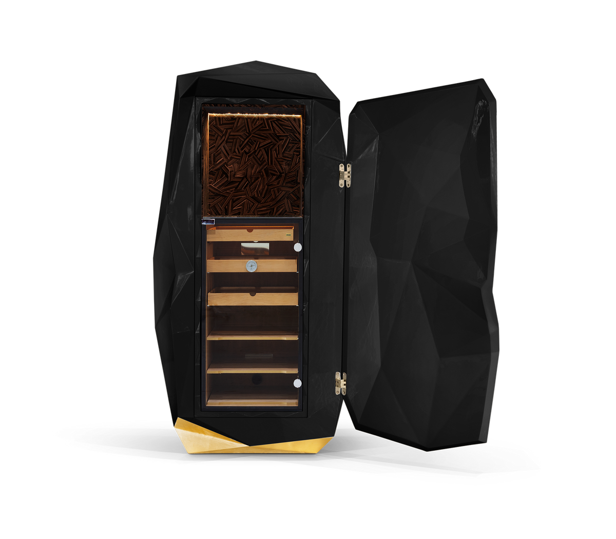 Luxury Diamond Floor Safe with Hidden Watch Winder & Certified High-Security Storage System
