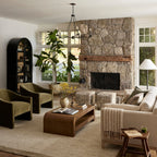 Pierre Wood Coffee Table Sofa Center Tea Table in Oak Veneer with Mid-Century Modern Style