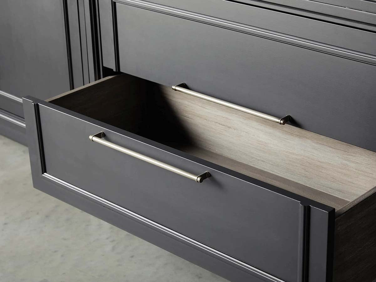Rowan Wood Modulares Wandregal, Mahagoni-Aufbewahrungsschrank mit geriffeltem Glas