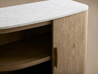 Danny Marble Top Buffet Sideboards Oak Wood Entrance Cabinet
