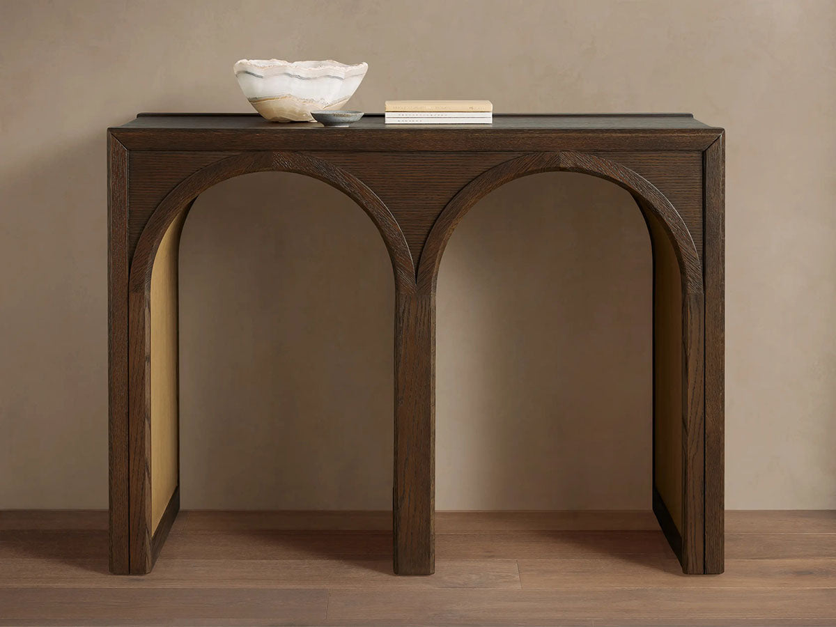 Hattie Solid Oak Entrance Console Table Country Style Entryway Table