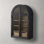 Hattie Mid-Century Wall Mounted Storage Cabinet with Arched Drawers