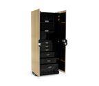 Luxury Symphony Watch Winder Safe with Gold-Plated Brass Pipes & High-Security Storage System