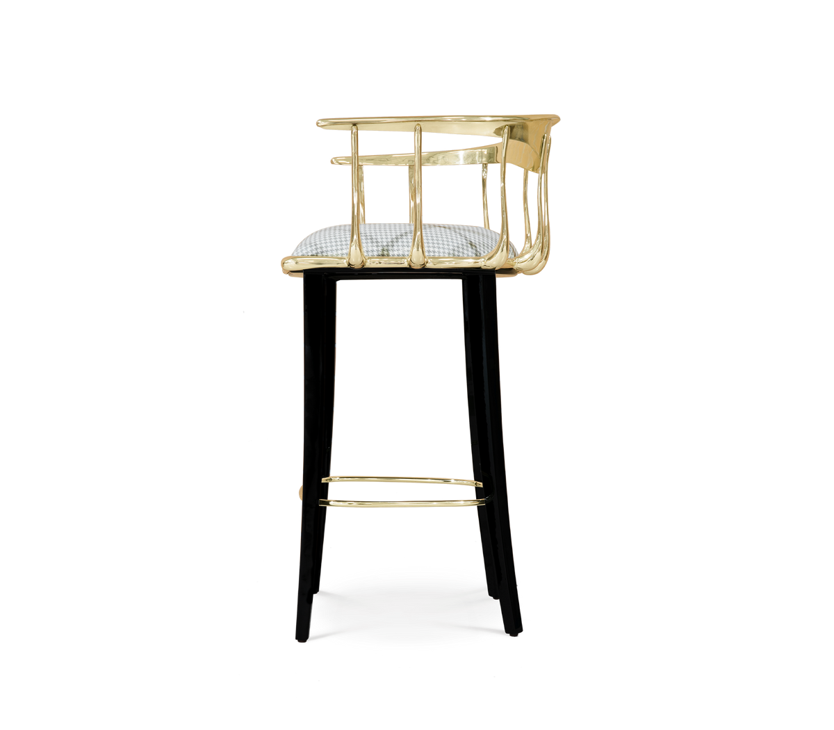 Nº 11 Surrealist Polished Brass Bar Stool