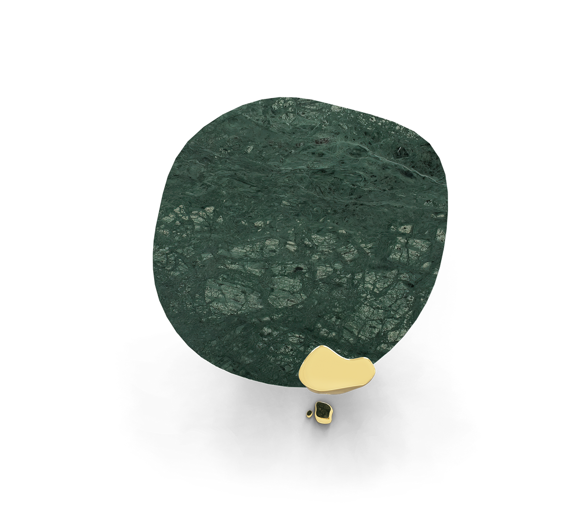Diamond Marble & Brass Round Dining Table