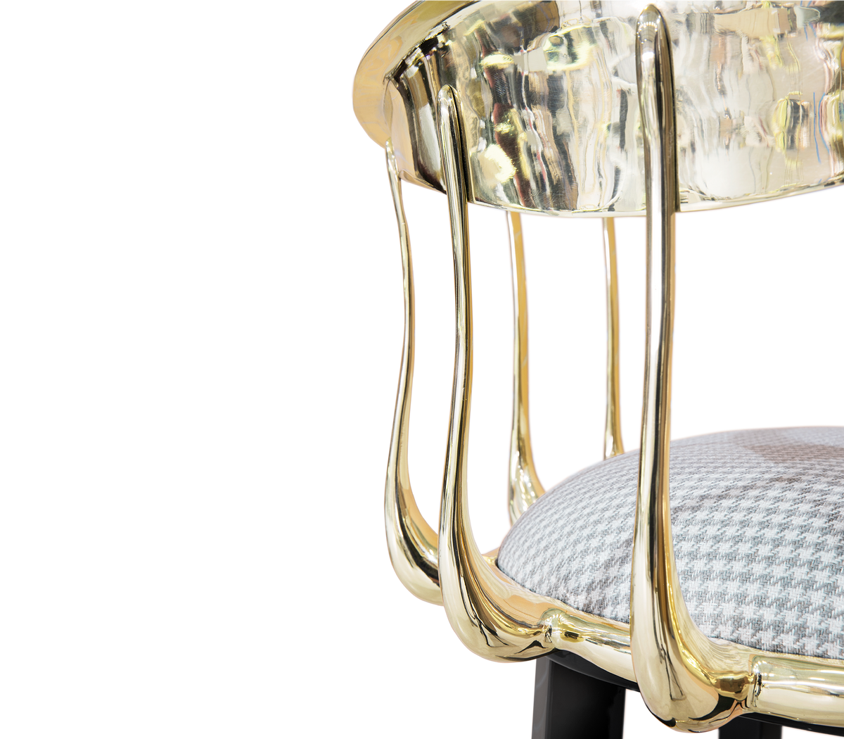 Nº 11 Surrealist Polished Brass Bar Stool