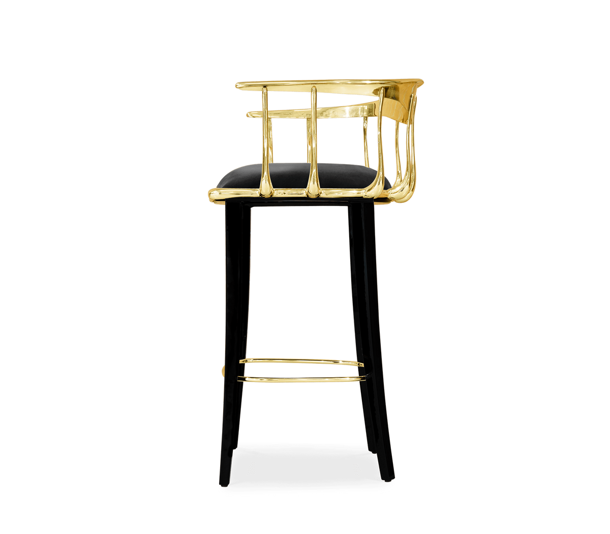 Nº 11 Surrealist Polished Brass Bar Stool