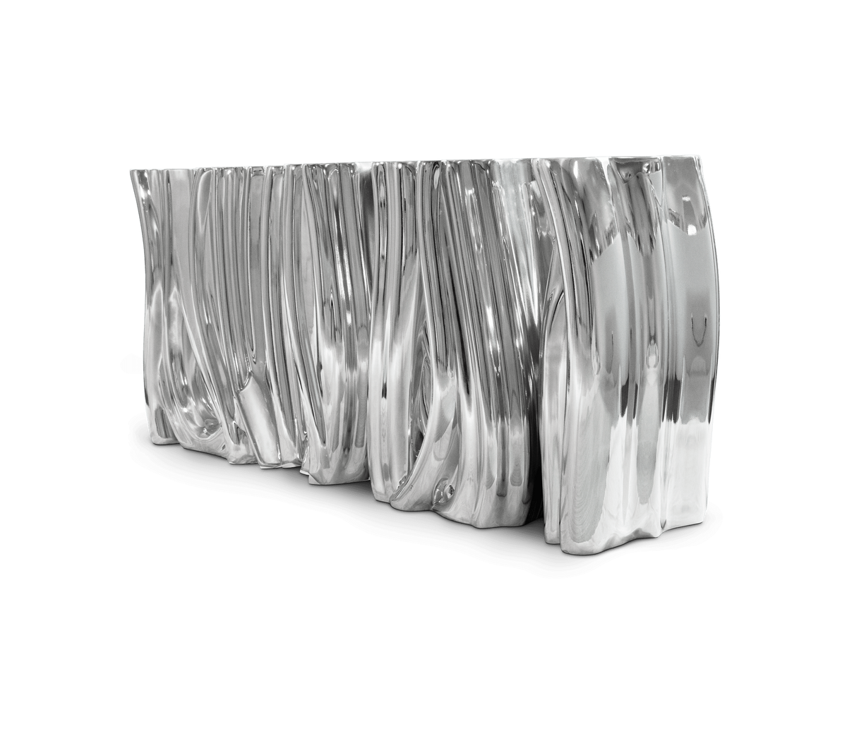 Monochrome Consoles Fluid Sculptural Resin Entryways Cabinet Table